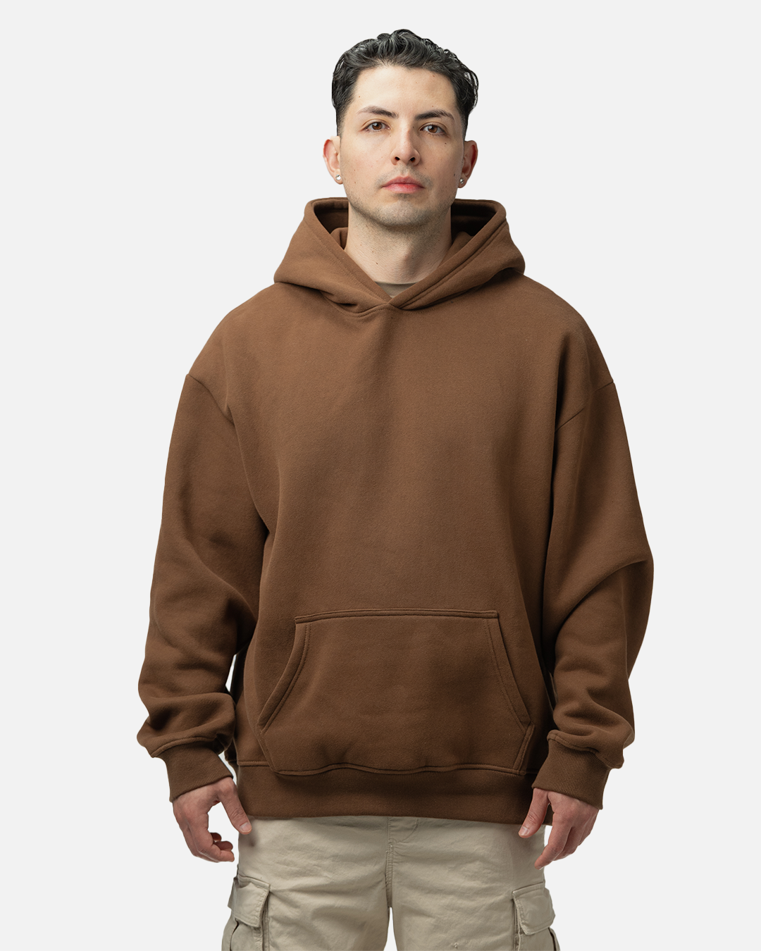 The Comfort Hoodie Saddle front