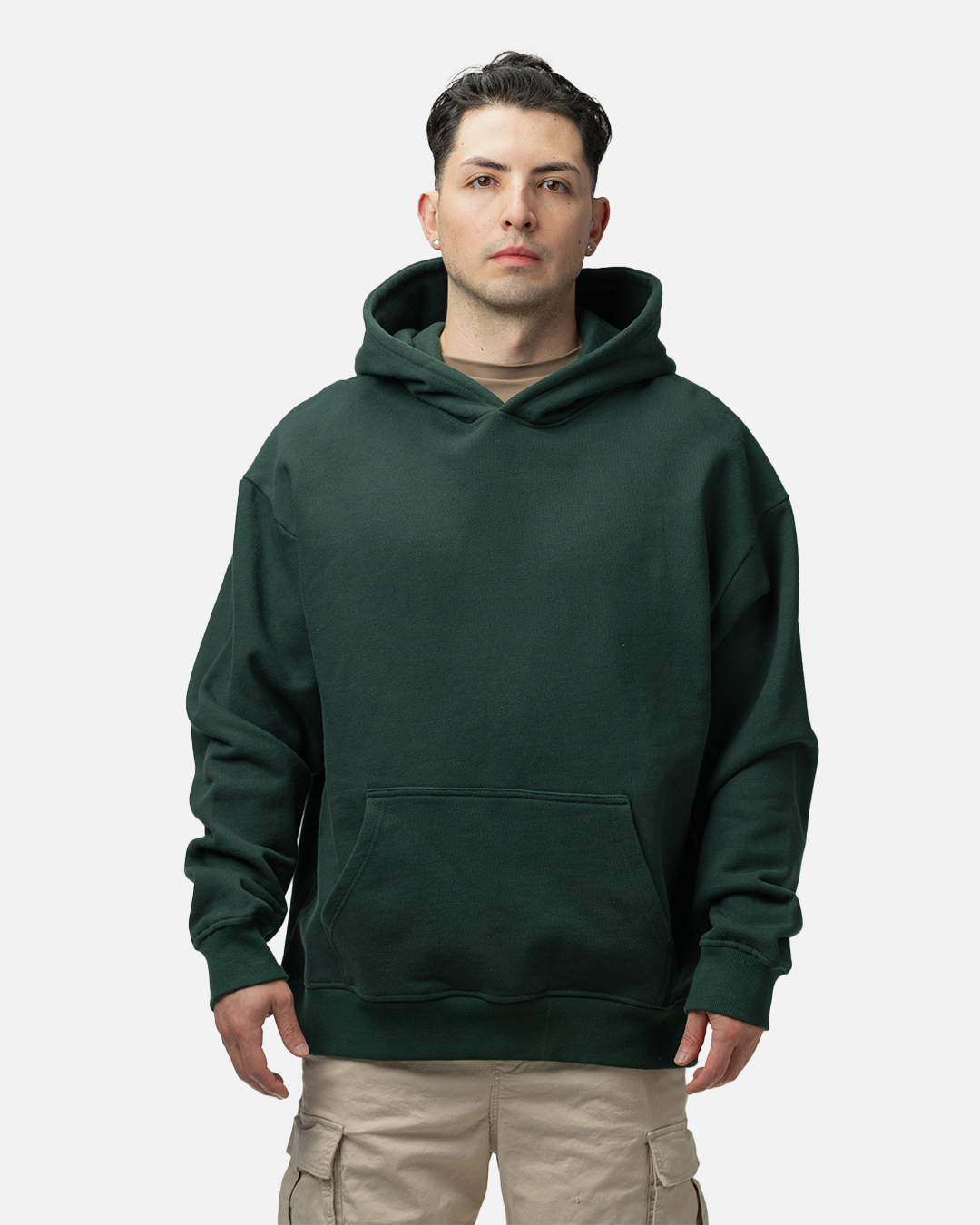 The Icon Hoodie Pine front